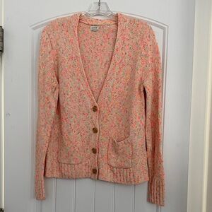 J. Crew Factory Multicolor Speckled Cardigan